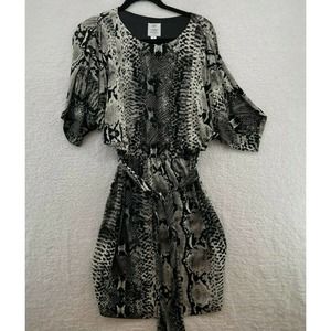 Suzie Chin for Maggy Boutique Womens Dress Size 2 Dolman Sleeve Snake Print